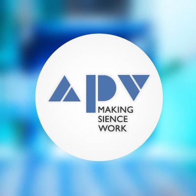 Logo der APV mit dem Slogan: APV - Make Science work